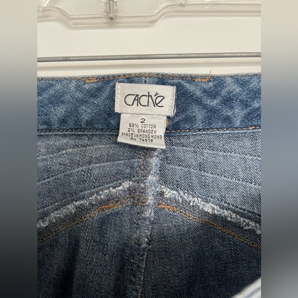 Cache flare jeans size 2 Vintage Denim Mid Rise Mid Light Wash 31 Inseam - Picture 3 of 7